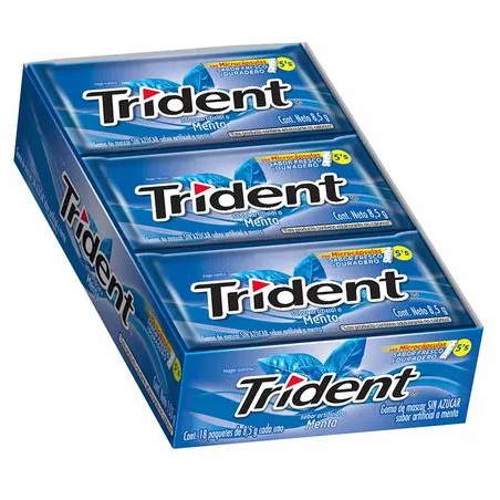 TRIDENT Menta 8.5g CAJA X18